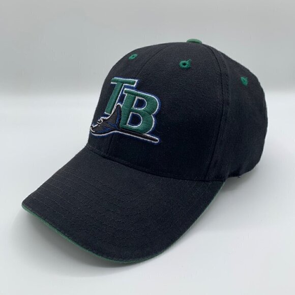 Tampa Bay Devils Rays MLB Vintage Black Twins Enterprise Adjustable Hat - Picture 1 of 5